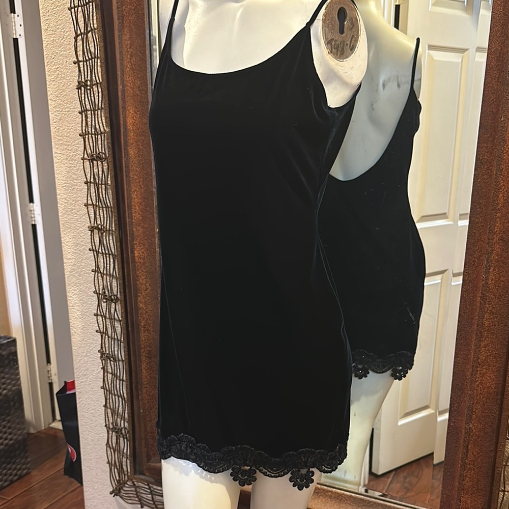 Vintage Midnight Black Lace Mini Dress